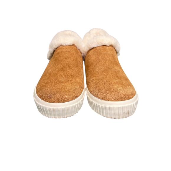 Timberland Skyla Bay Brown Suede Faux Fur Lined Slip On Sneaker Booties 8.5 - Picture 5 of 8